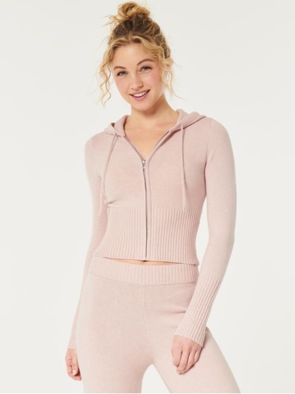Hollister Gilly Hicks Sweater-Knit Zip-Up Hoodie